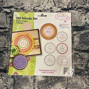 JustRite OLD FRIENDS SET 6 Borders & Centers 2"
